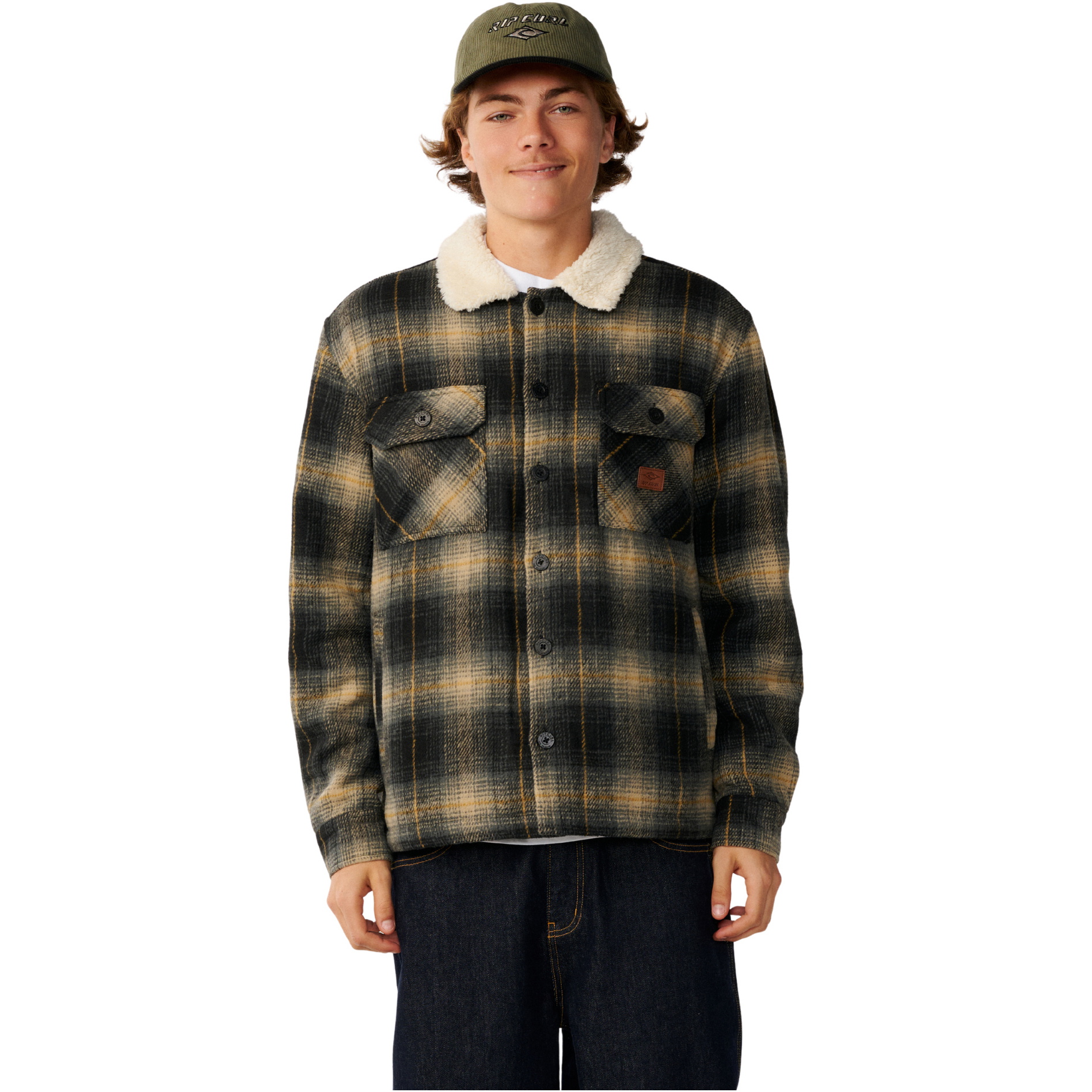 2026 Rip Curl Mens Classic Surf Bells Sherpa Jacket 037MJA - Black
